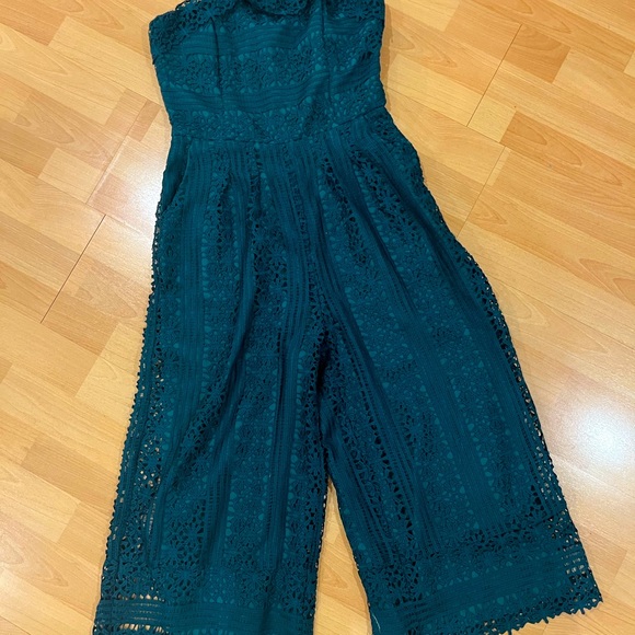 Greylin Lace Pattern Strapless Jumpsuit - Picture 1 of 5